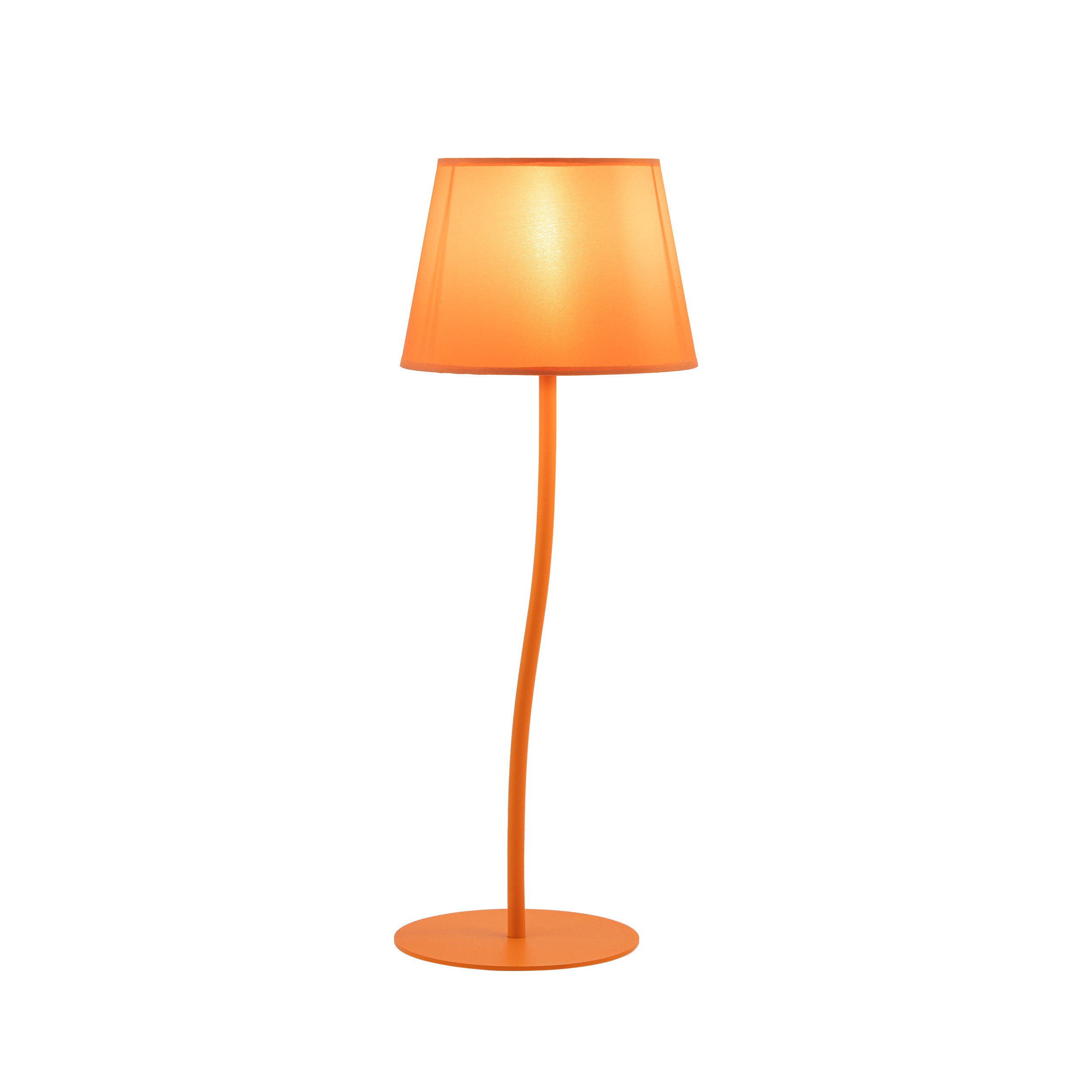 NICOLA Orange Mid-Century Modern Table Lamp for Bedroom & Living Room