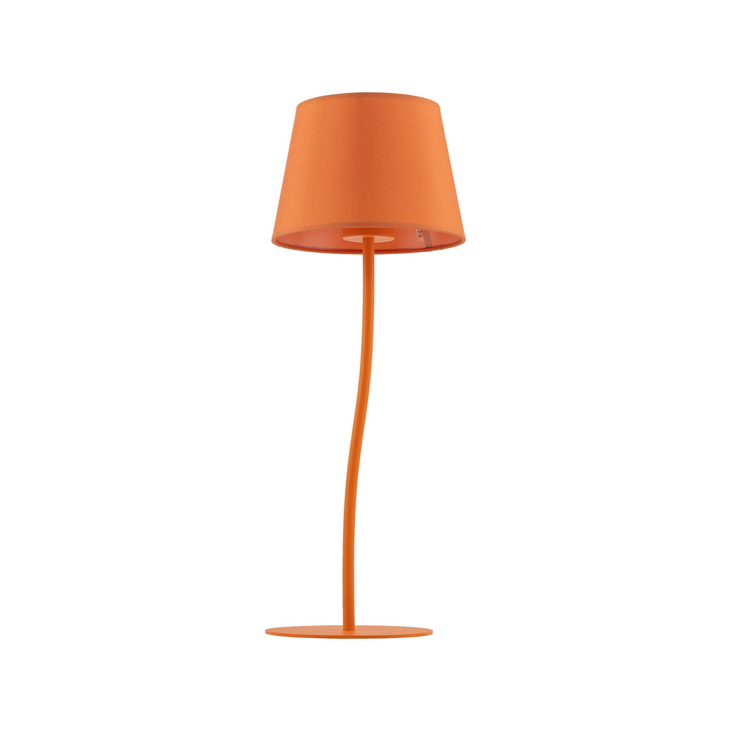 NICOLA Orange Mid-Century Modern Table Lamp for Bedroom & Living Room