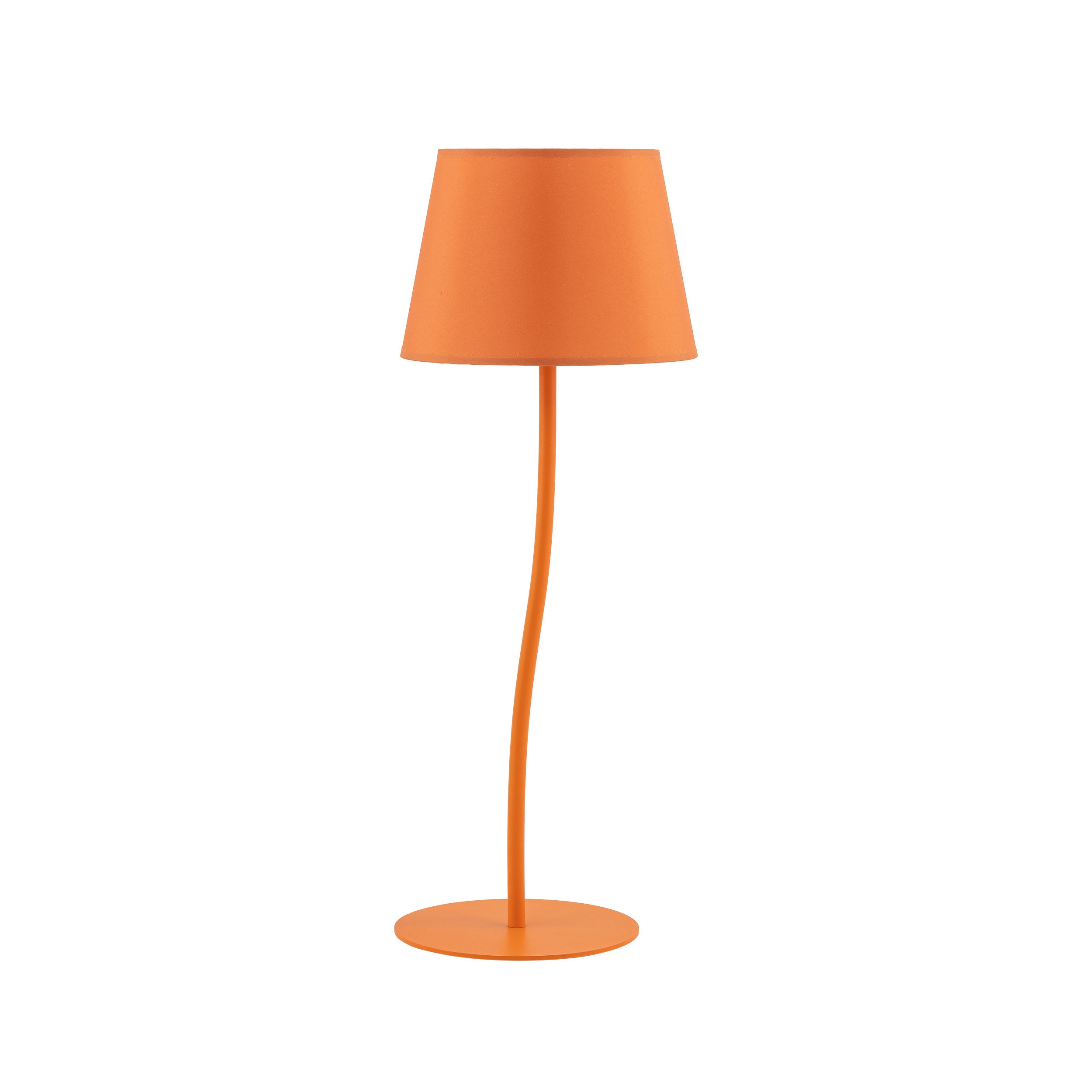 NICOLA Orange Mid-Century Modern Table Lamp for Bedroom & Living Room