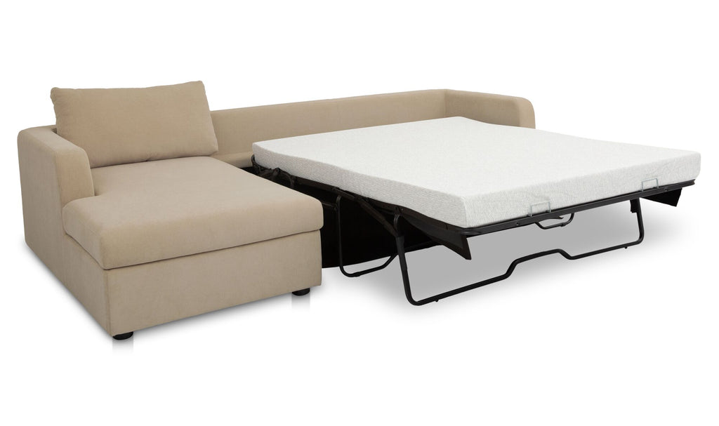 Burrow Sleeper Sectional With Storage Chaise Sand Left