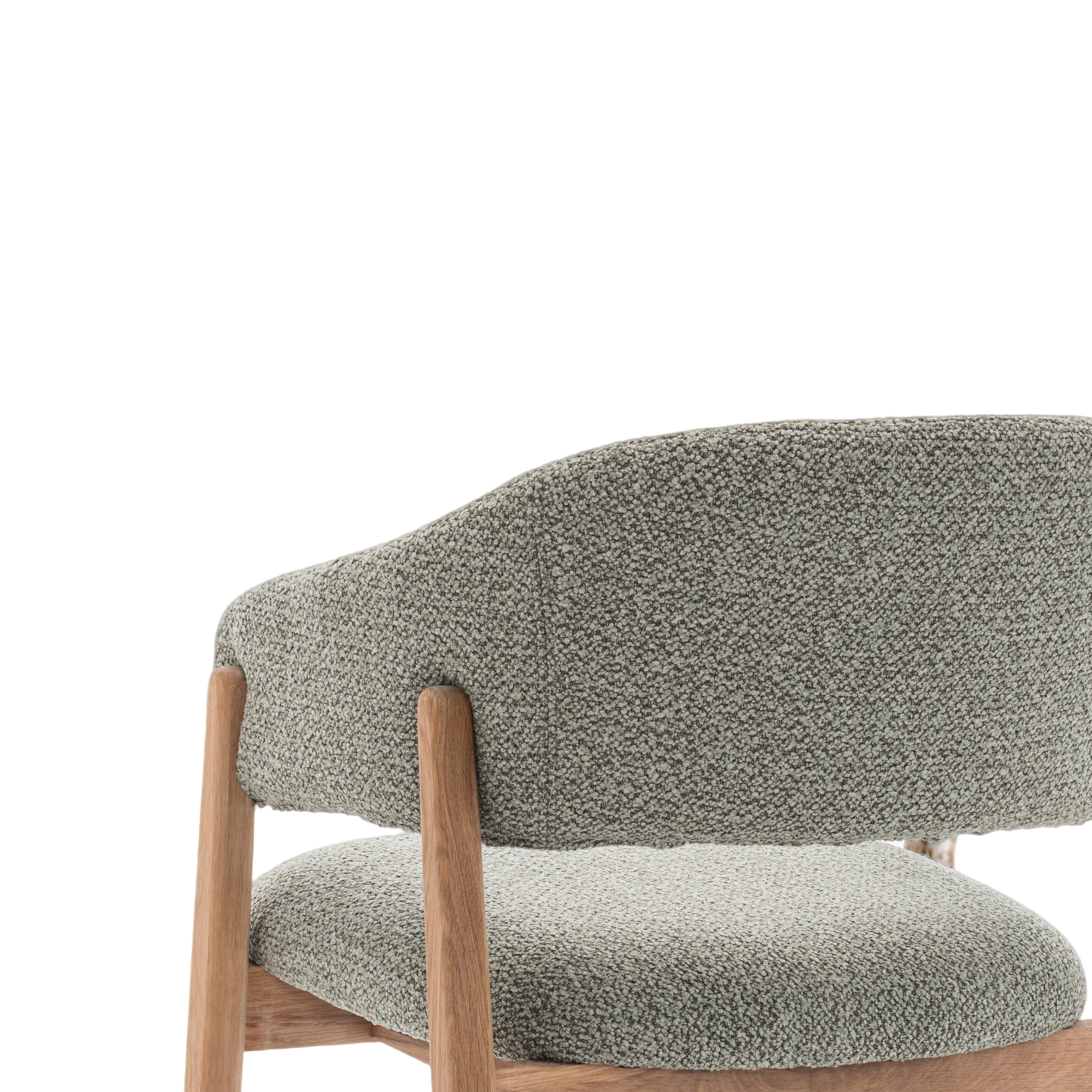 Fiol Dining Chair – Mint Green Upholstery & Natural Wood Frame