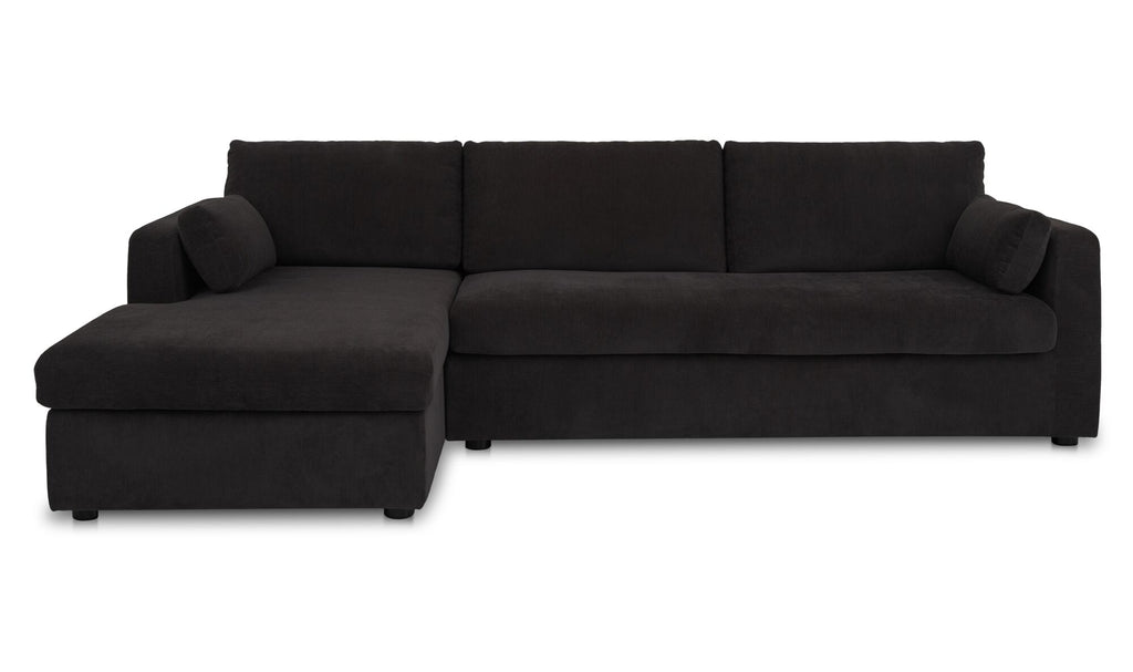 Burrow Sleeper Sectional With Storage Chaise Black Left