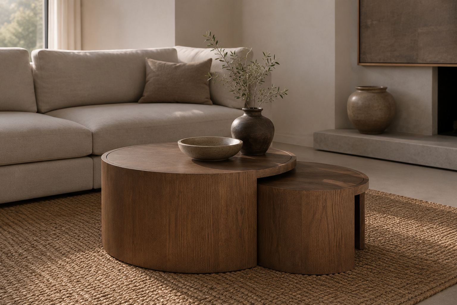 Forma Nesting Coffee Tables (Set of 2) - Smoked Chestnut