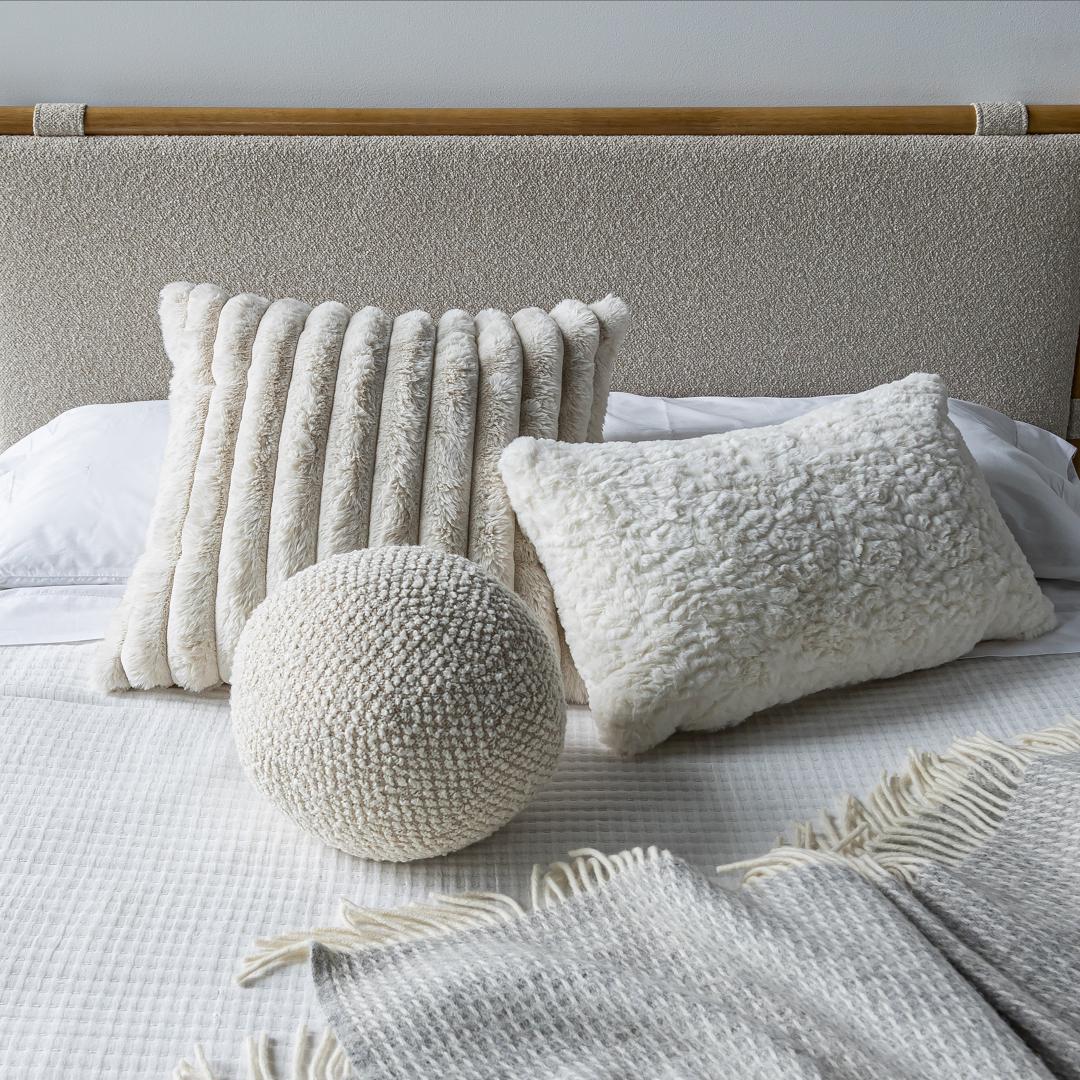 Crush Cushion - Square - Cream
