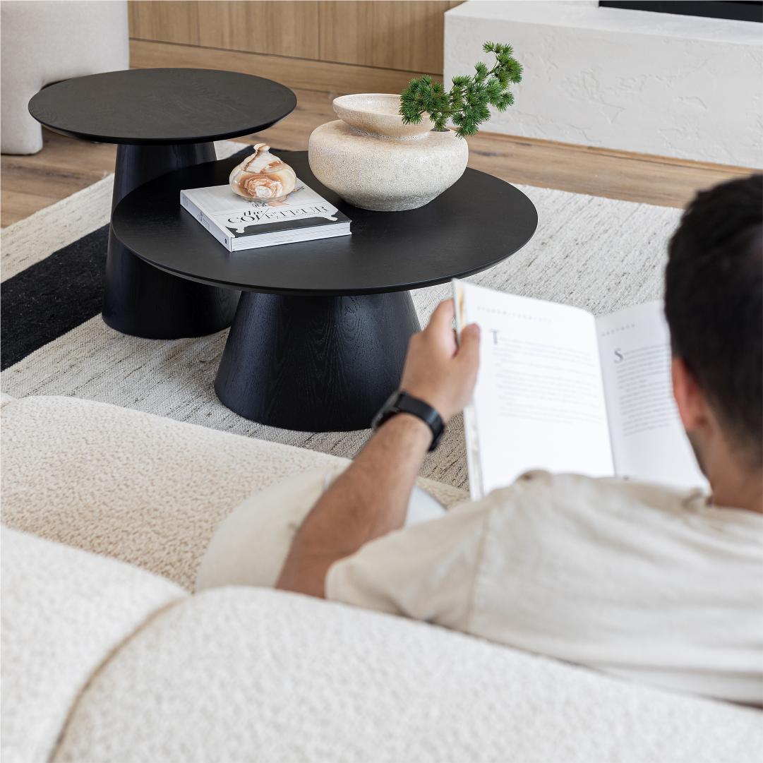 Fete Side Table - Smoked Black