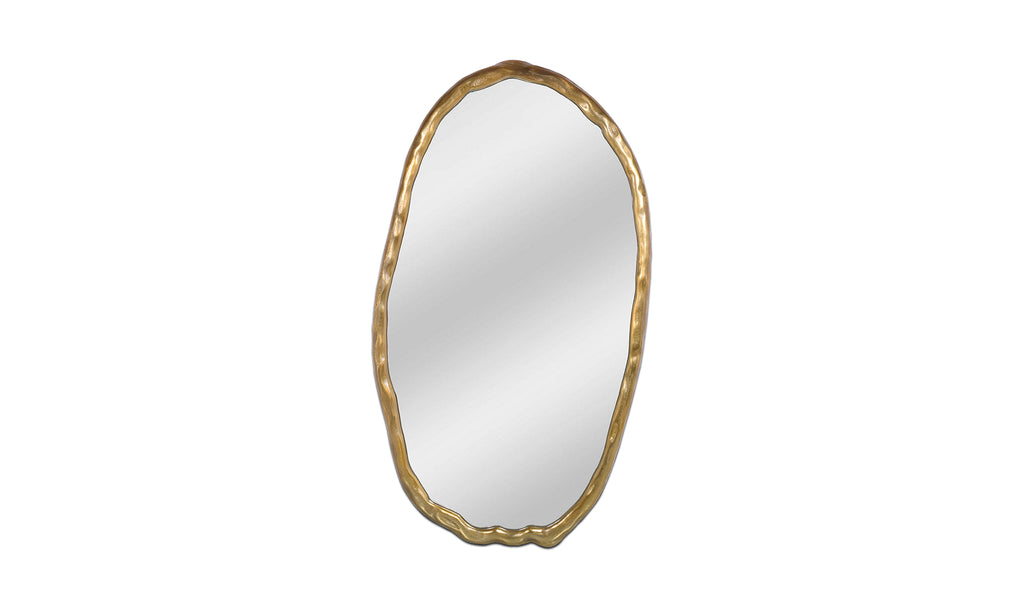Foundry Oval Mirror Gold