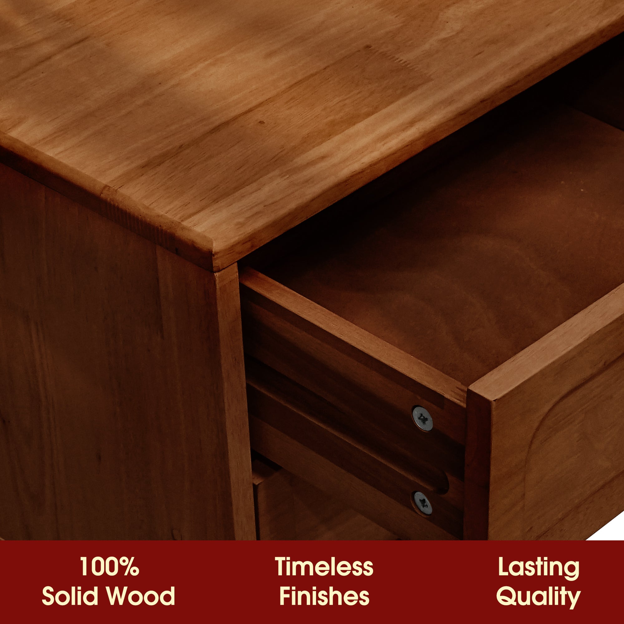 Savana 2 - Drawer Solid Wood Nightstand