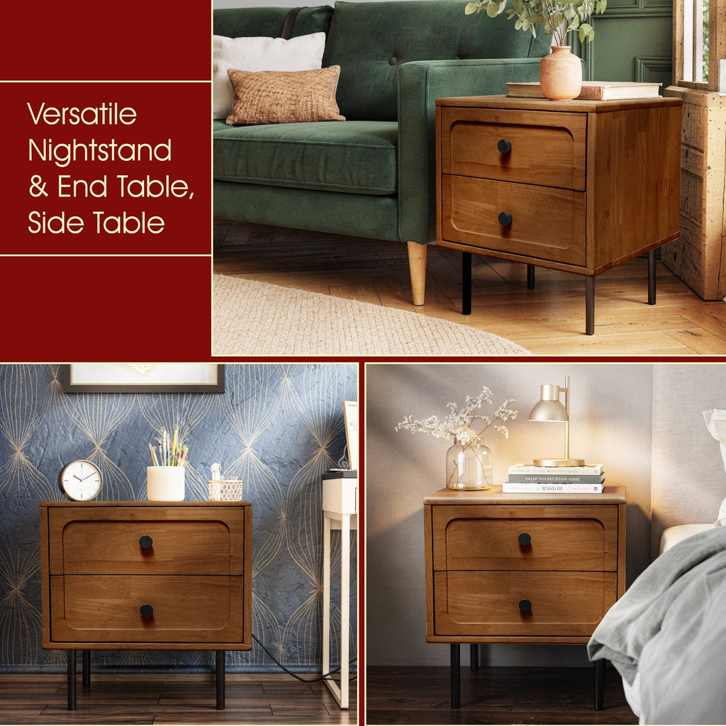 Savana 2 - Drawer Solid Wood Nightstand