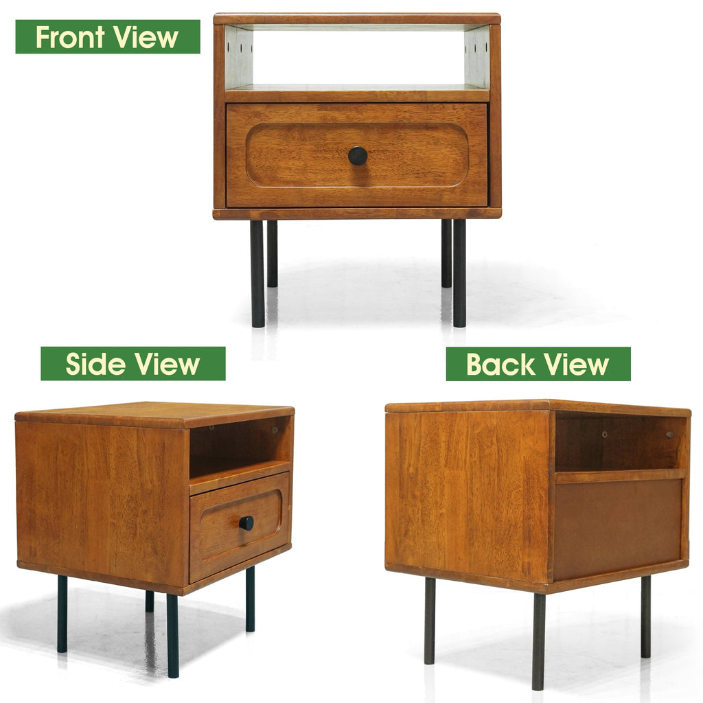 Savana Single Drawer Solid Wood Nightstand
