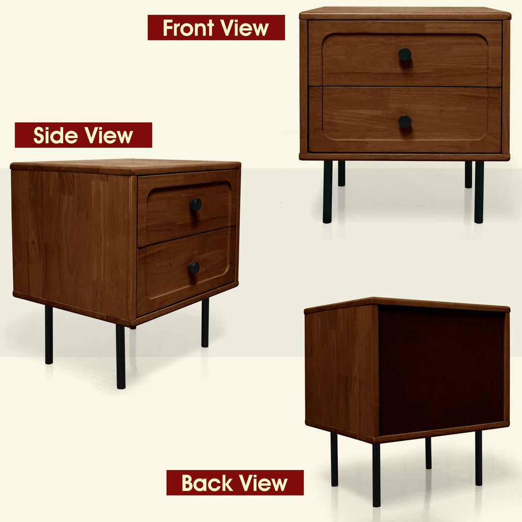 Savana 2 - Drawer Solid Wood Nightstand