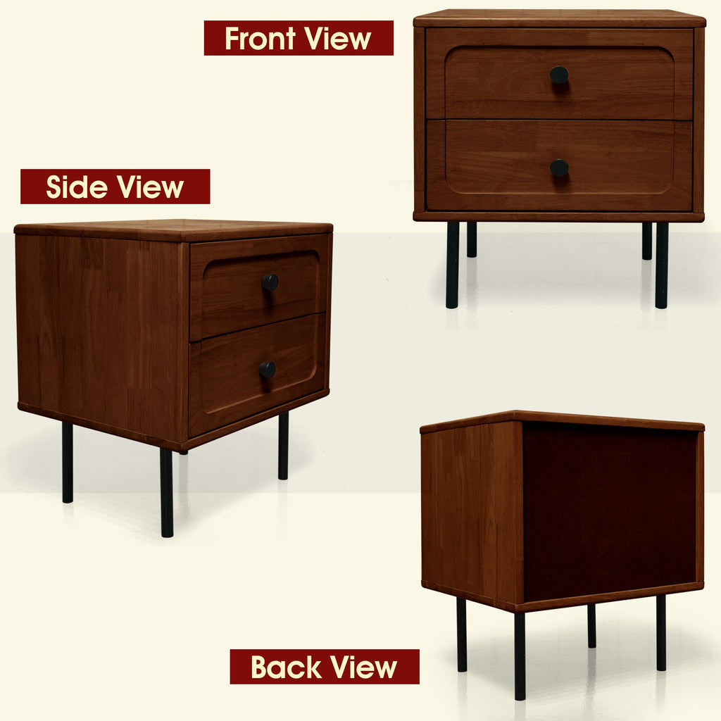 Savana 2 - Drawer Solid Wood Nightstand