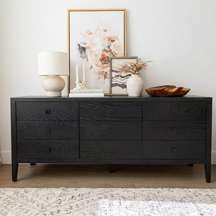 Hara 9 Drawer Dresser - Black