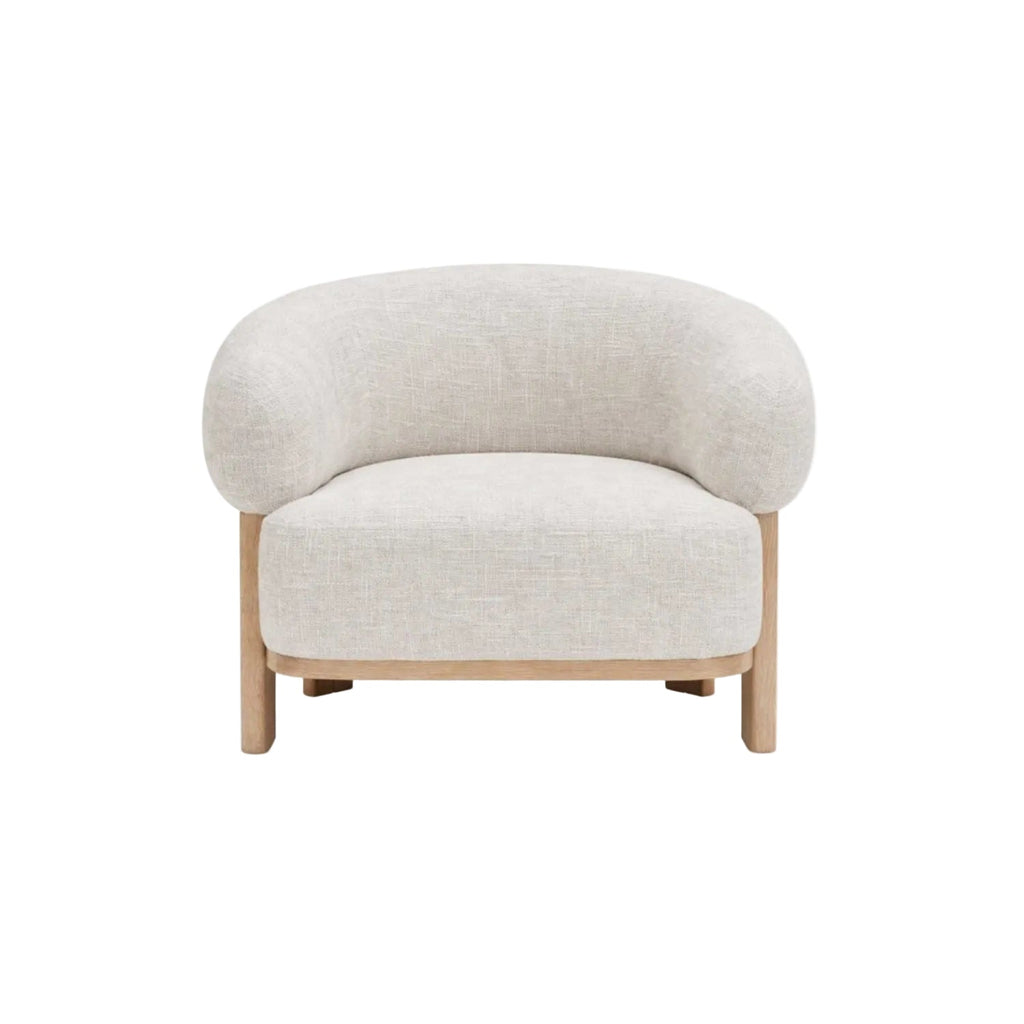 Konsta Accent Chair with Solid Wood Frame