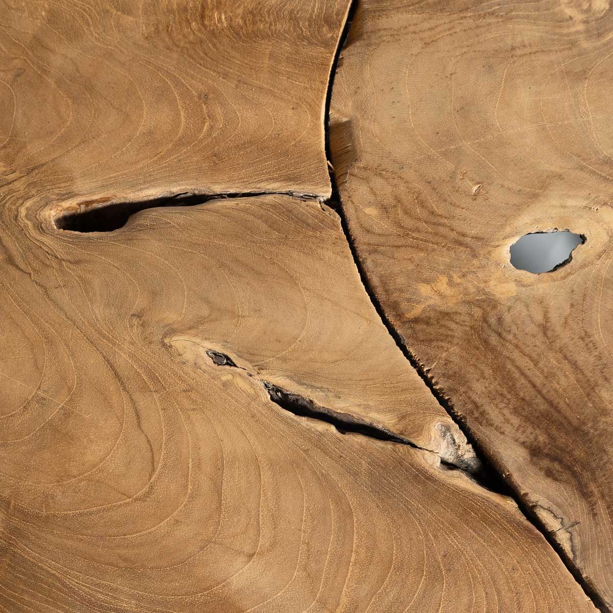Natura Flow Round Coffee Table - Bleached