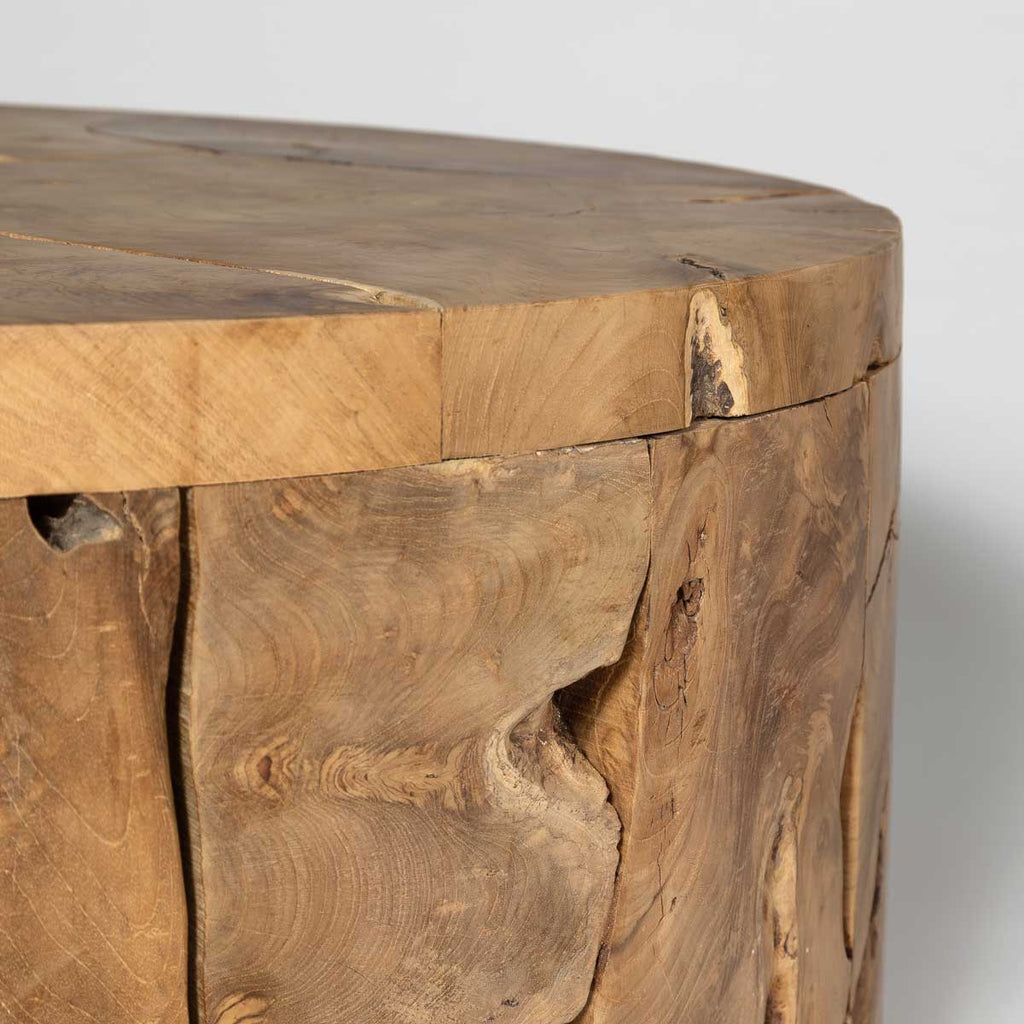 Natura Flow Round Coffee Table - Bleached