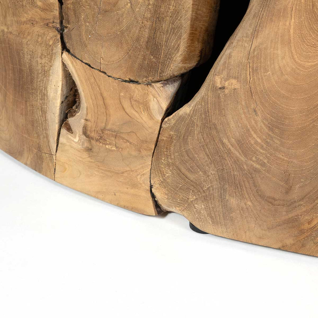 Natura Flow Round Coffee Table - Bleached