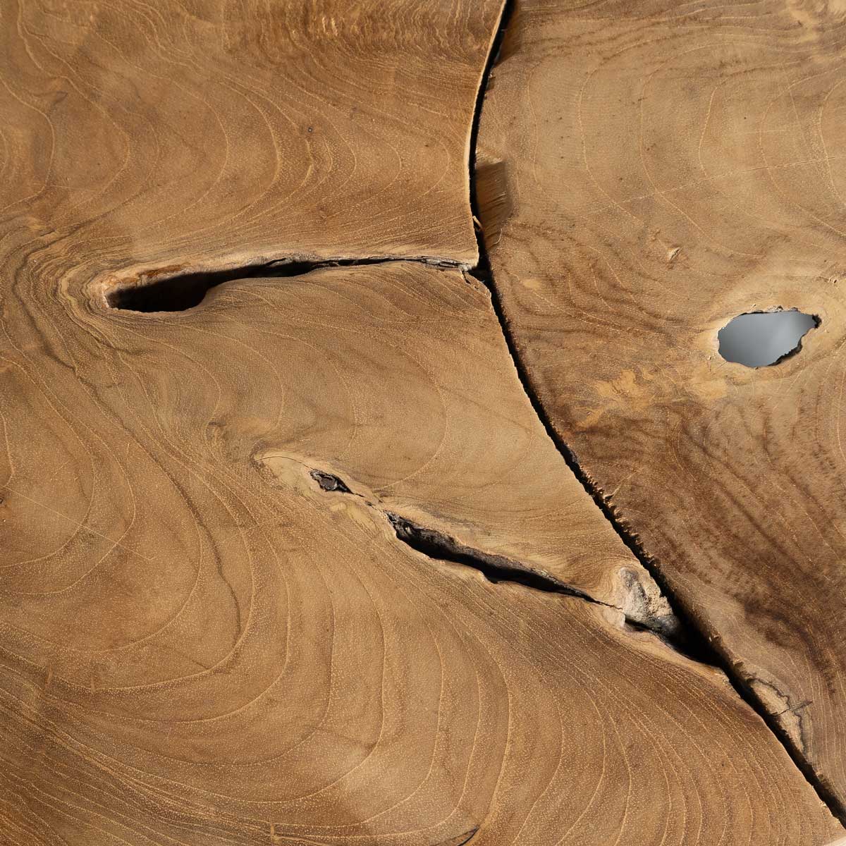 Natura Flow Round Coffee Table - Bleached
