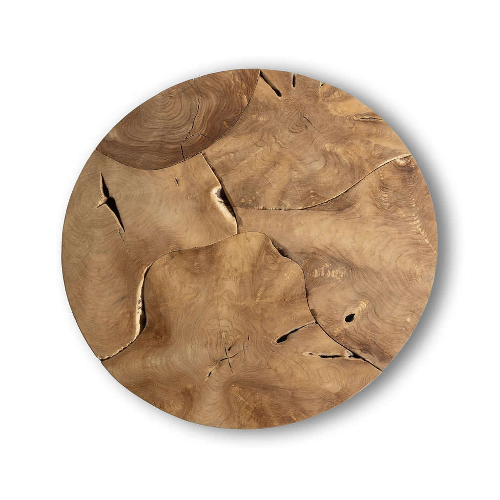 Natura Flow Round Coffee Table - Bleached