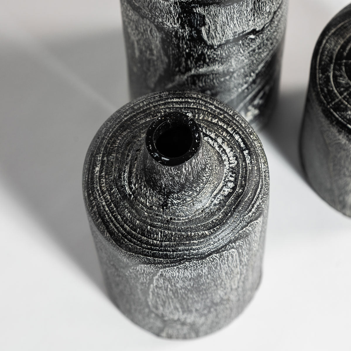 Natura Harper Vase Set of 3 - Burnt Black Teak