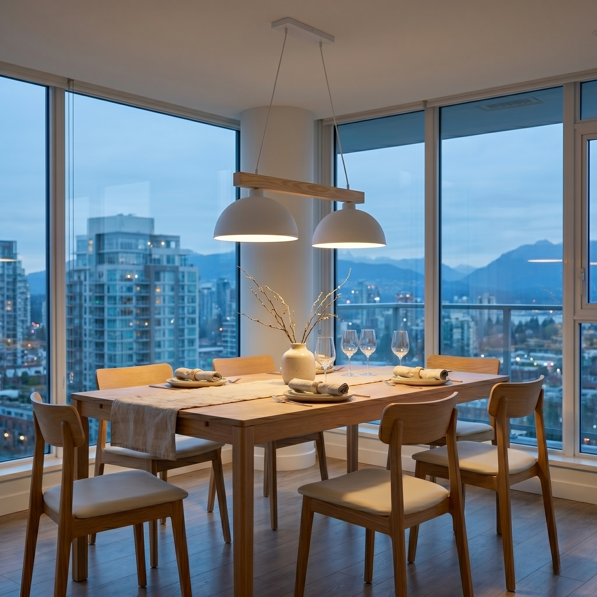 OSLO White Scandinavian Pendant Light for Kitchen Island & Dining