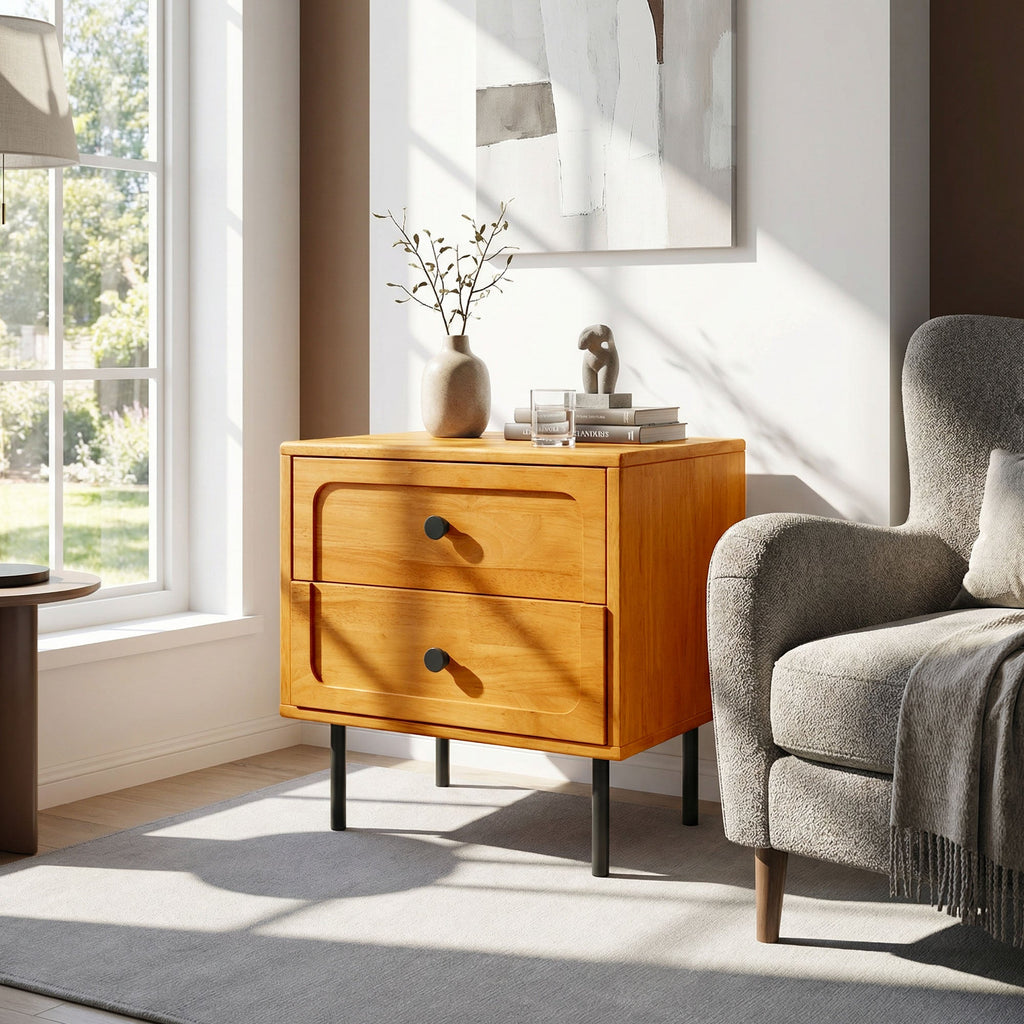 Savana 2 - Drawer Solid Wood Nightstand