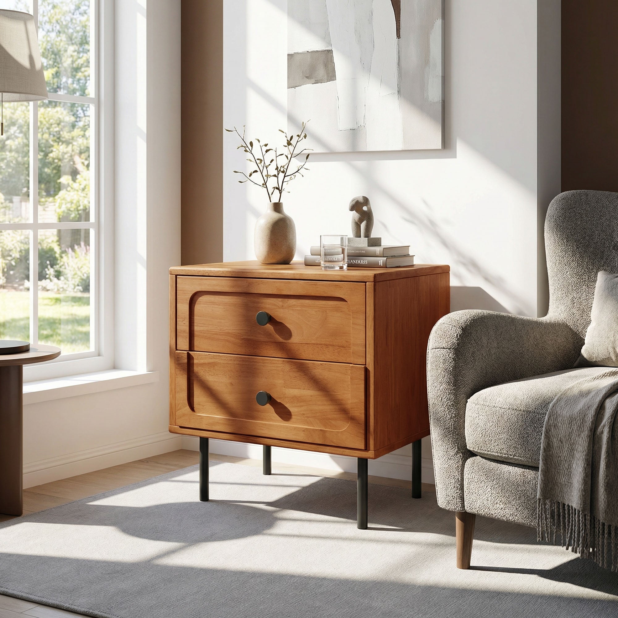 Savana 2 - Drawer Solid Wood Nightstand