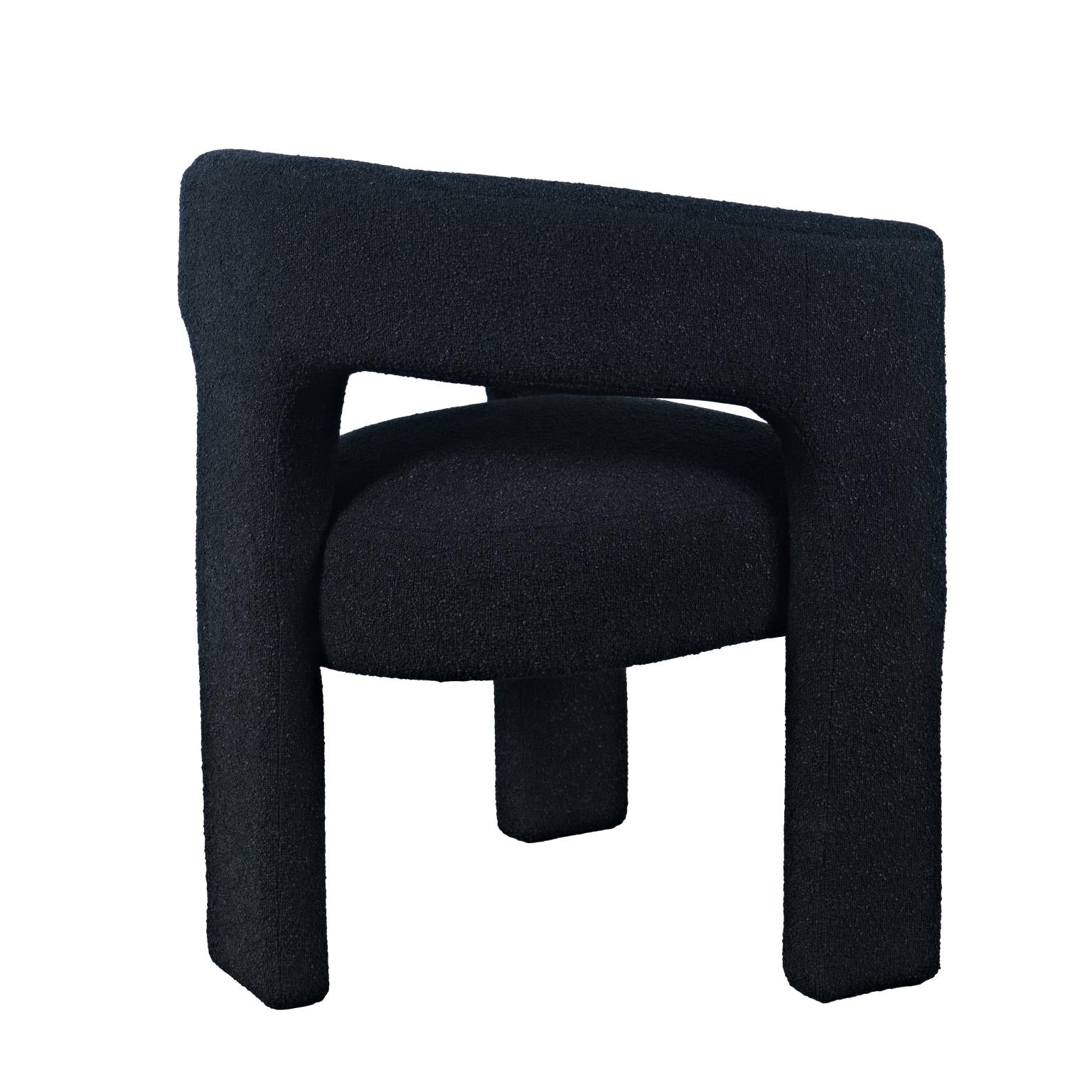 Sven Upholstered Dining Chair in Bouclé Fabric