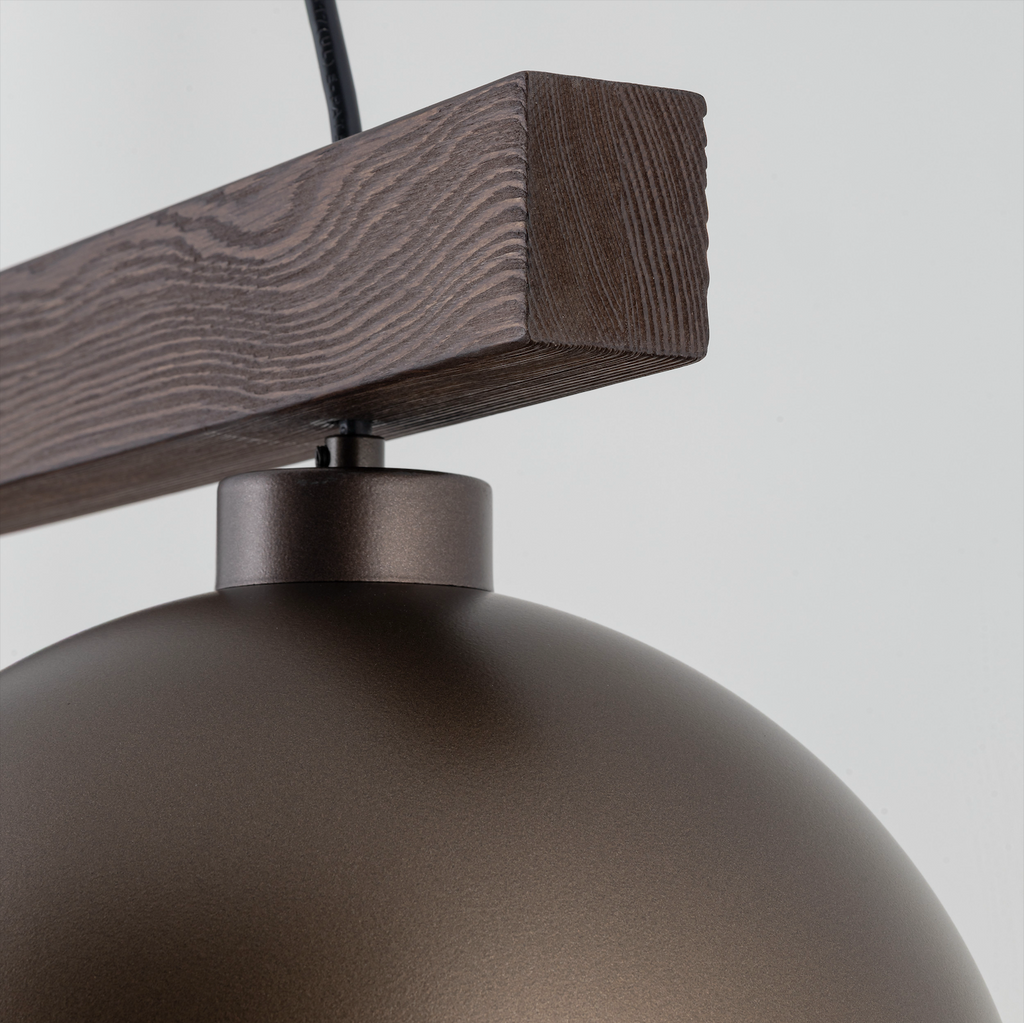 OSLO Brown Scandinavian 3-Light Pendant for Dining Table & Kitchen Island