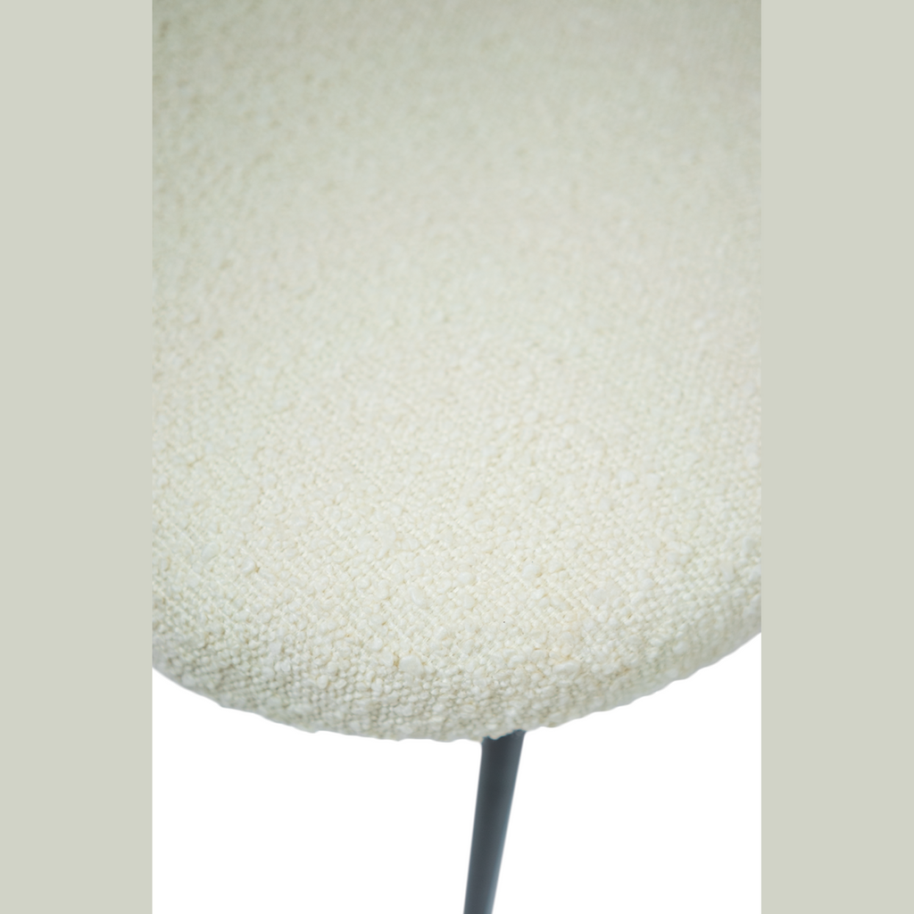 Sashi Dining Chair - Linen Boucle'