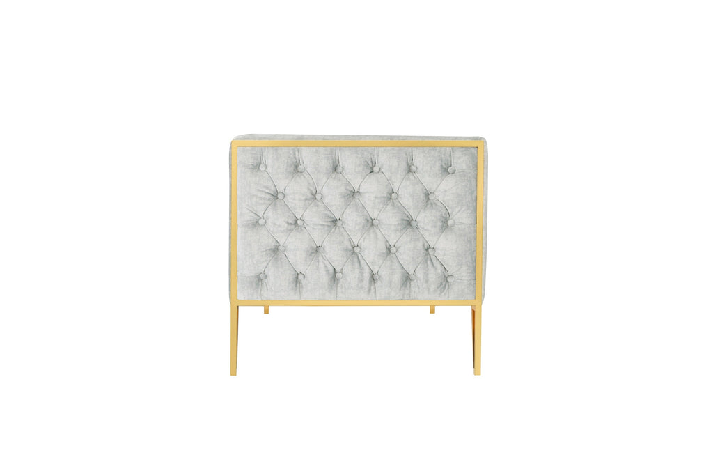 Vector 3-Seater Sofa - Grey/Gold