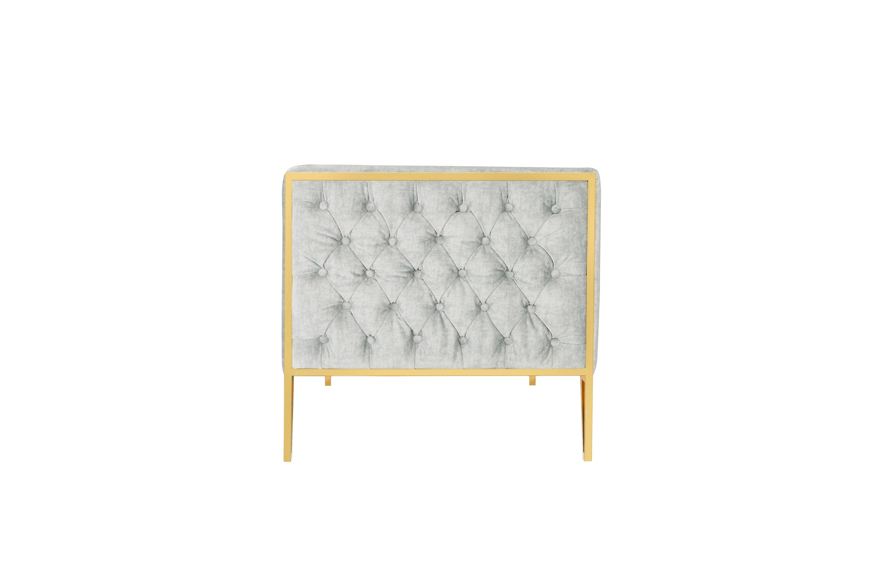 Vector 3-Seater Sofa - Grey/Gold