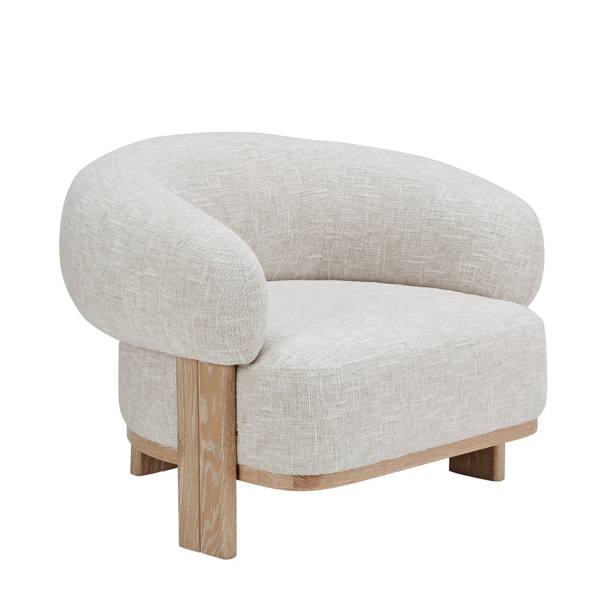 Konsta Accent Chair with Solid Wood Frame