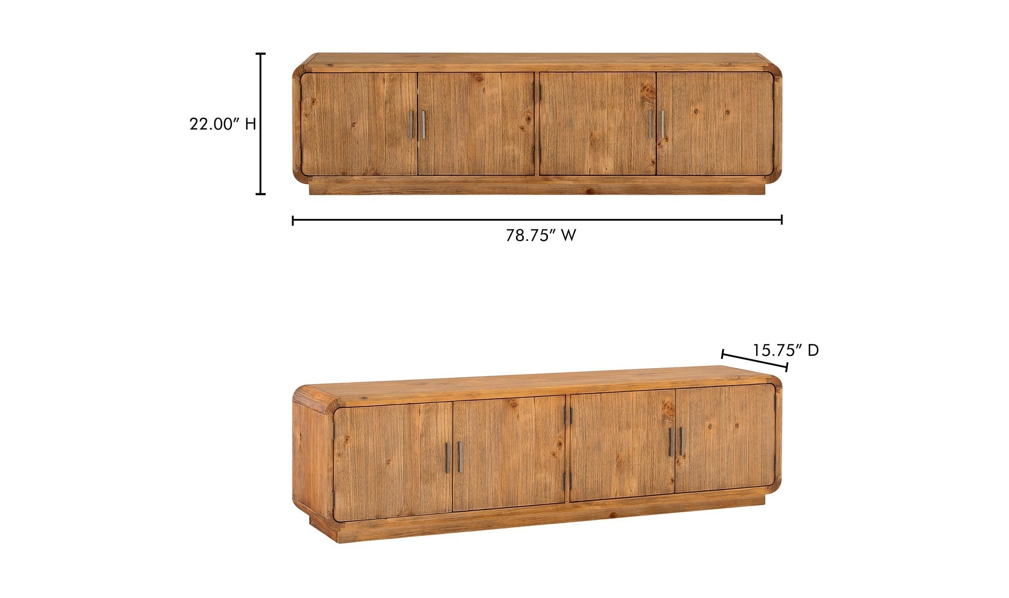 Machala Media Cabinet in Rustic Blonde