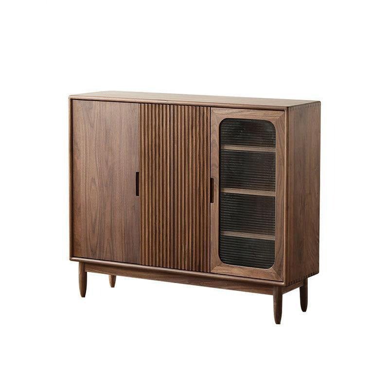 SC03 Ash Wood Shoe Cabinet, Walnut Finish