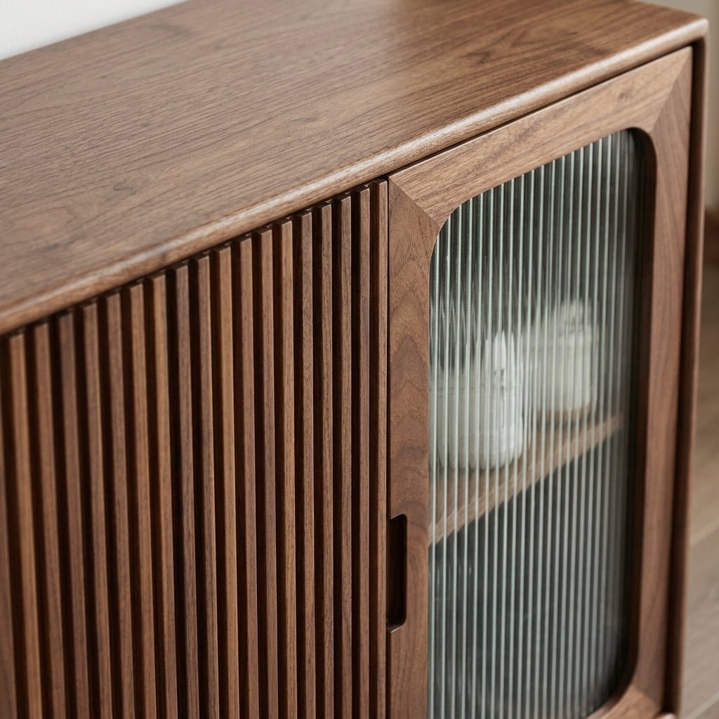 SC03 Ash Wood Shoe Cabinet, Walnut Finish