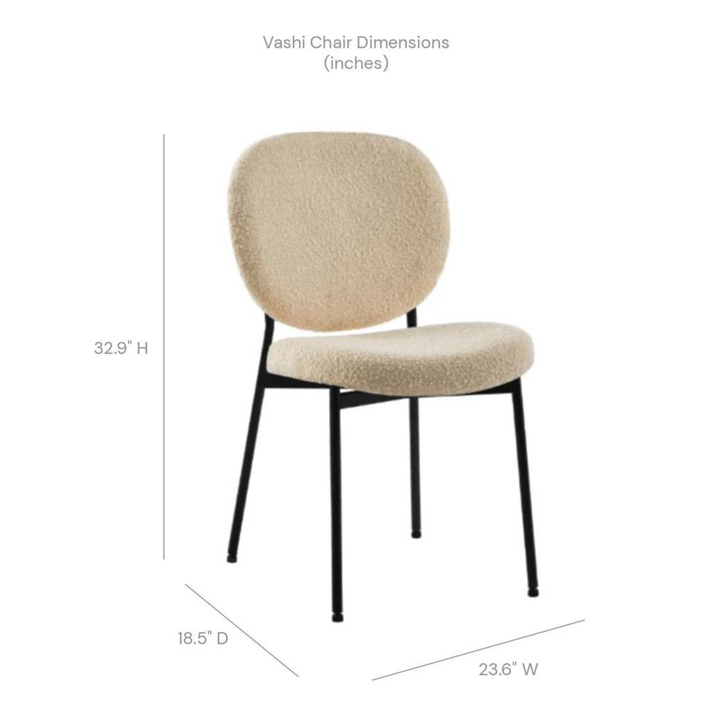 Sashi Dining Chair - Linen Boucle'